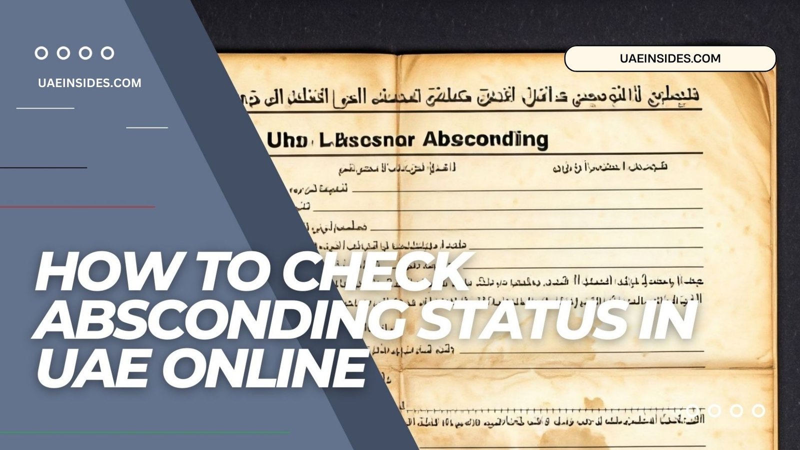 How to Check Absconding in UAE Online