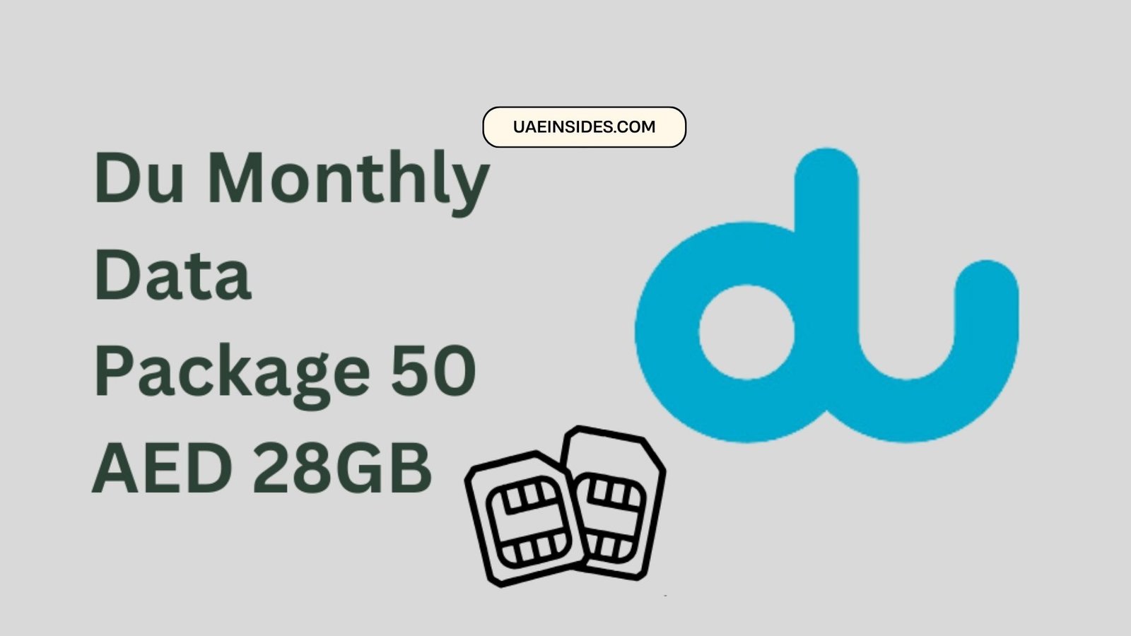 Du Monthly Data Package 50 AED 28GB