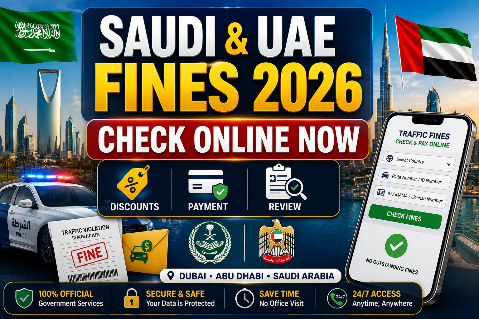 How to Check & Remove Saudi and UAE Fines in 2026 – Complete Guide